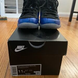 Nike Kids Little Posite One Sneakers - Blue and Black